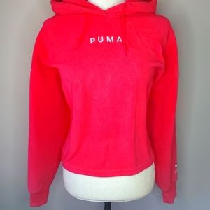 PUMA Cropped Fleece Hoodie Size M